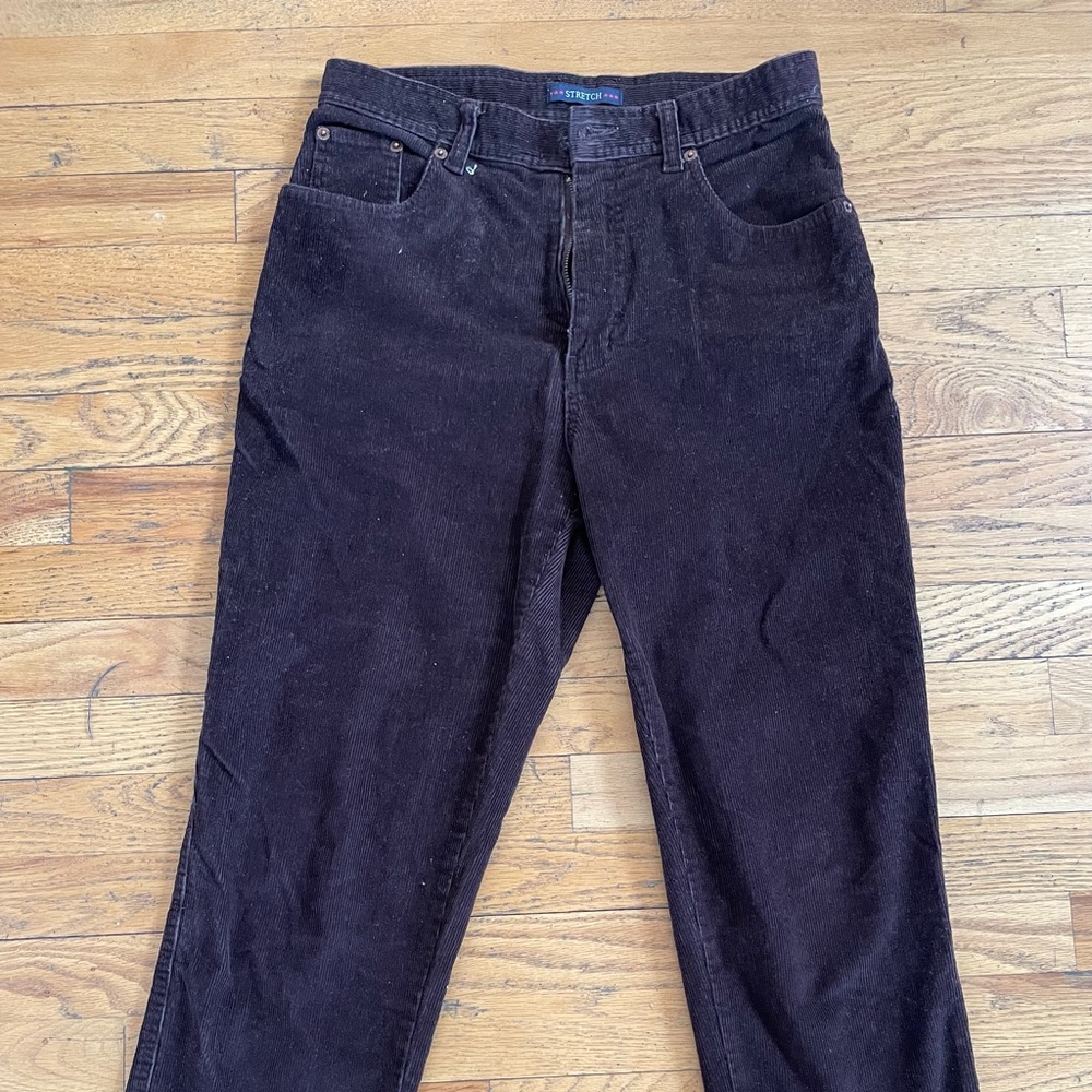 High waisted corduroy pants